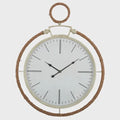Round Metal Jute Clock  60cm