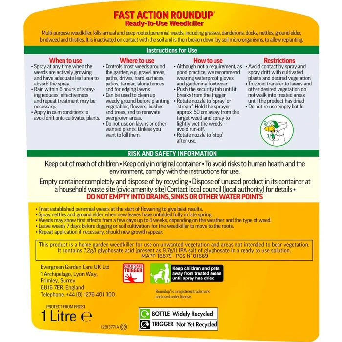 Further view of the Roundup Total ready-to-use weedkiller pack