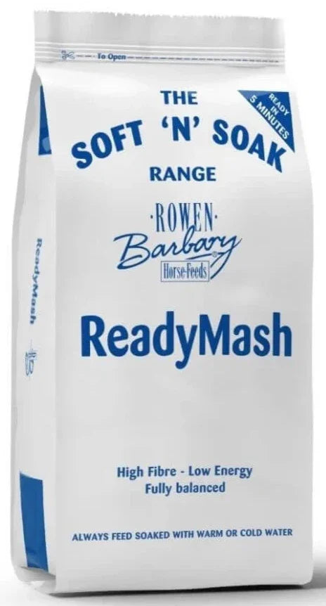 Rowen Barbary ReadyMash 20kg blue bag, five-minute soaking high-fibre horse mash
