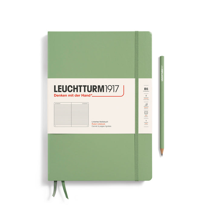 Sage Hardcover B5 Composition Notebook - Lined