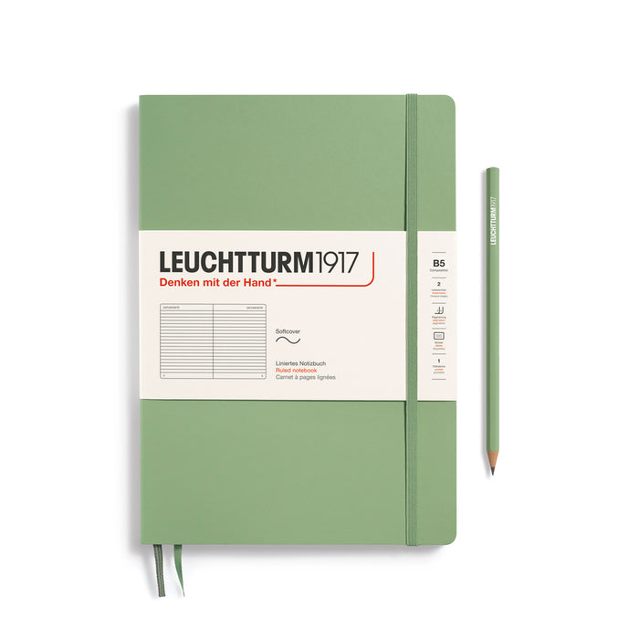 Sage Softcover B5 Composition Notebook -  Lined