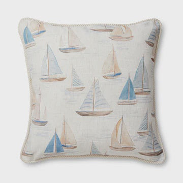 Sail Boats Cushion 50cm
