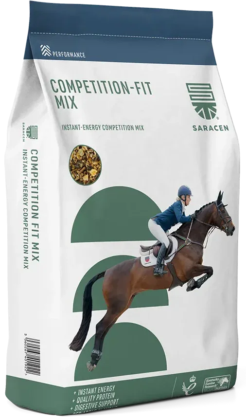 Saracen Competition Fit Mix 20kg sack of high-energy micronised cereal mix for competition horses