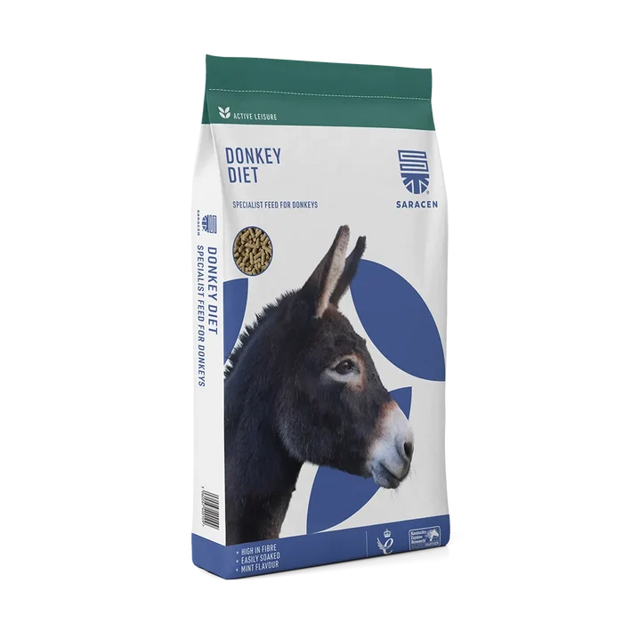 Saracen Donkey Diet 20kg sack of low energy, high fibre cubes formulated for donkeys