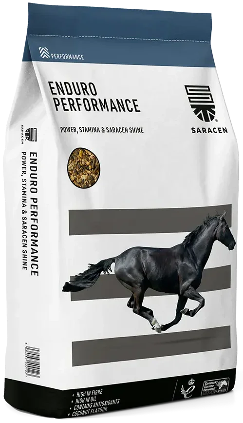 Saracen Enduro Performance 20kg sack of high-oil stamina feed for horses and ponies