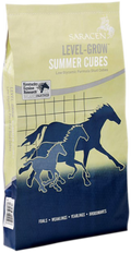 Saracen Level-Grow Cubes Summer Formula 20kg bag, low glycaemic stud cube for foals and youngstock
