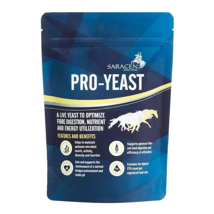 Saracen Pro-Yeast 1kg pack of live yeast digestive supplement for horses and ponies