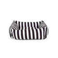 Scruffs Amalfi box bed in black stripe, medium at 60 x 50 x 18cm with a canvas-style outer