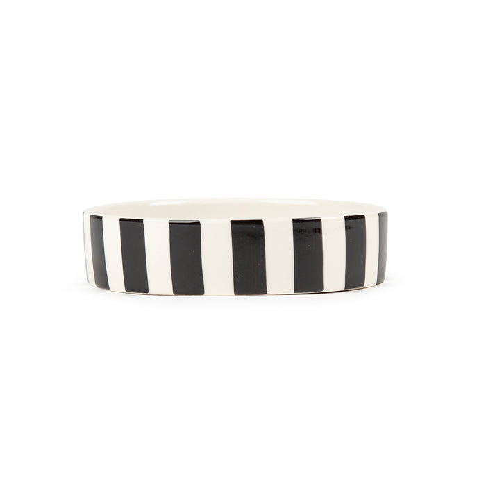 Third view of the Scruffs Amalfi black stripe bowl, the smallest in the Amalfi range