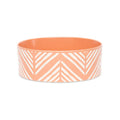 Scruffs Aztec stoneware dog bowl in terracotta orange with white geometric banding