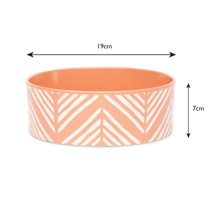 Scruffs Aztec terracotta bowl shown alongside another bowl from the range