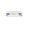 Scruffs Coastal cat saucer in blue ripple, a shallow 13cm dish that keeps whiskers off the sides