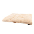 Scruffs Cosy dog mattress in two-tone grey faux suede and plush, flat rectangular pad