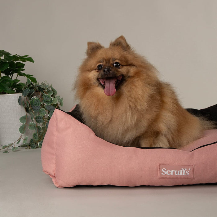 Third view of the Scruffs Expedition rose quartz box bed, 60 x 50cm with raised sides