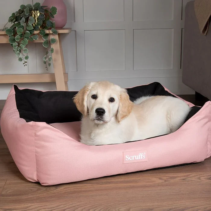 Sixth view of the water resistant Scruffs Expedition box bed in rose quartz, 60 x 50cm