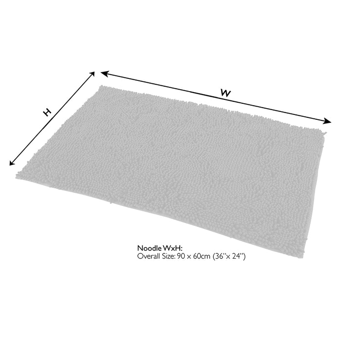 Further product view of the Scruffs Noodle dry mat in chocolate