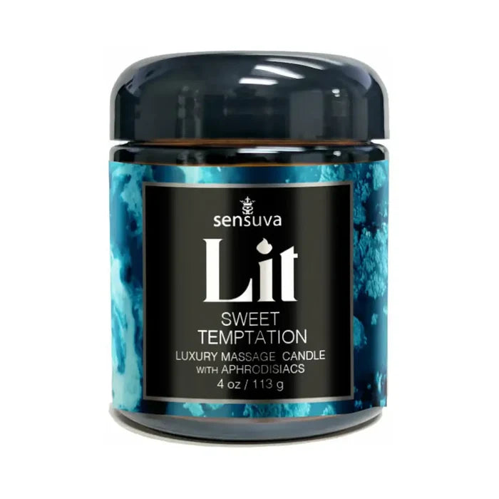 Luxury Massage Candle with Aphrodisiacs - Lit