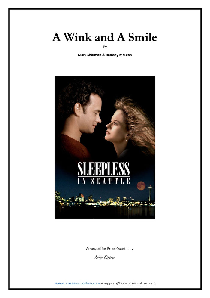 Shaiman-McLean - A Wink and A Smile - Brass Quartet