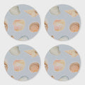 Shelly Beach Round Coasters Set 4