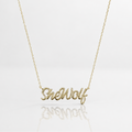 Shewolf Script Necklace