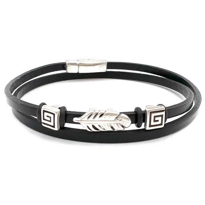 Silver Feather Wrap : Brown / Medium