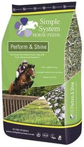Simple System Perform & Shine grass chop with cold-pressed linseed oil, 15kg bag