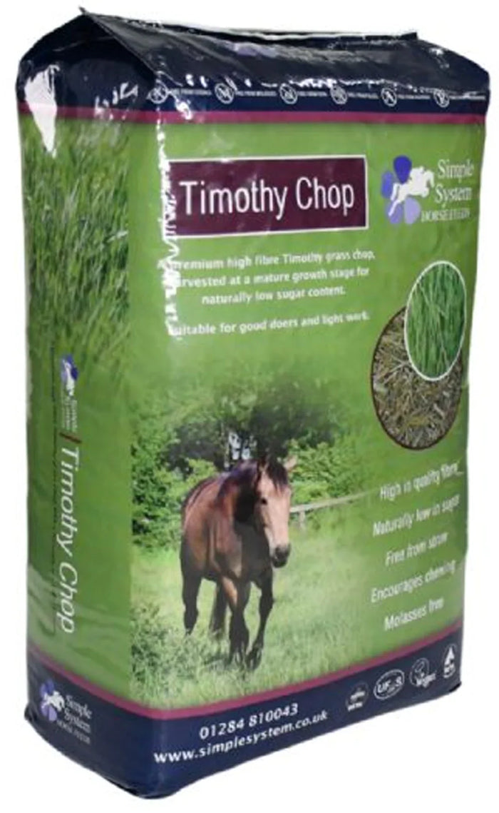 Simple System Timothy Chop 15kg bale of chopped mature Timothy grass, free from straw
