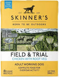 Skinner's Field & Trial chicken with root veg wet dog food, case of eighteen 390g cartons