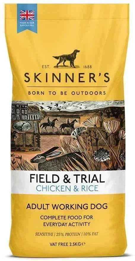 Skinner's Field & Trial Chicken & Rice complete dry working dog food, 2.5kg bag