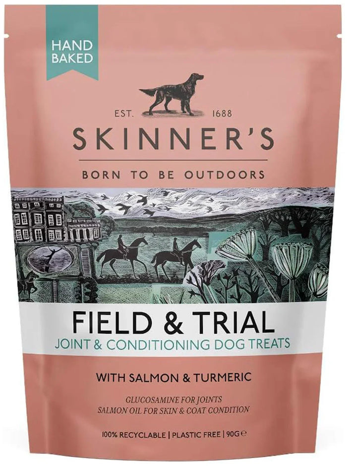 Skinner's Field & Trial Joint & Conditioning dog treats, retail box of eight 90g pouches
