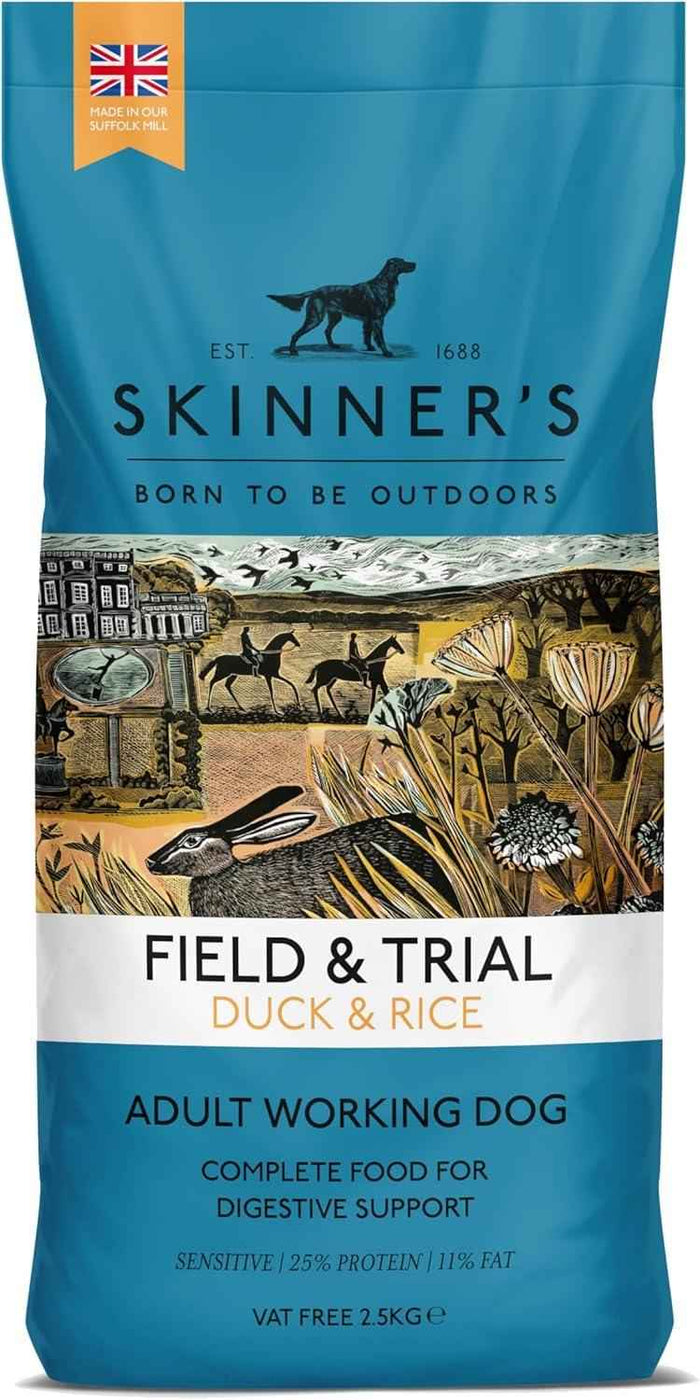 Skinner's Field & Trial Duck & Rice complete dry dog food, 2.5kg bag
