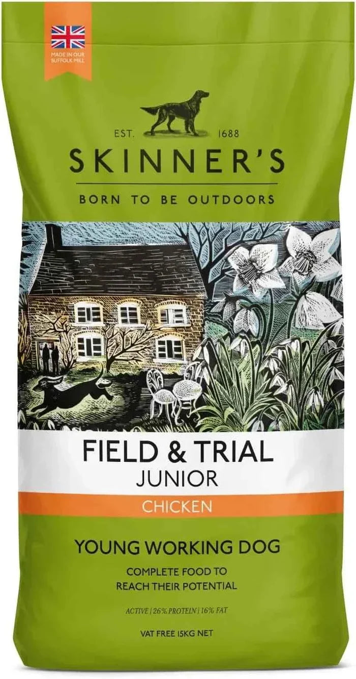 Skinner's Field & Trial Junior complete dry food for young dogs, 15kg bag