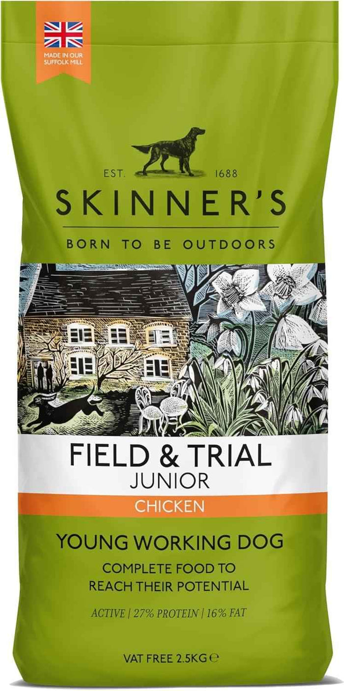 Skinner's Field & Trial Junior working dog food with chicken, 2.5kg bag