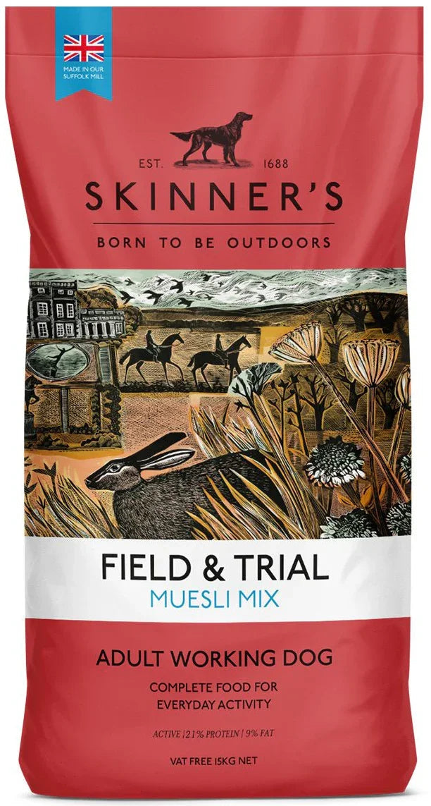 Skinner's Field & Trial Muesli Mix complete dry adult dog food, 15kg bag