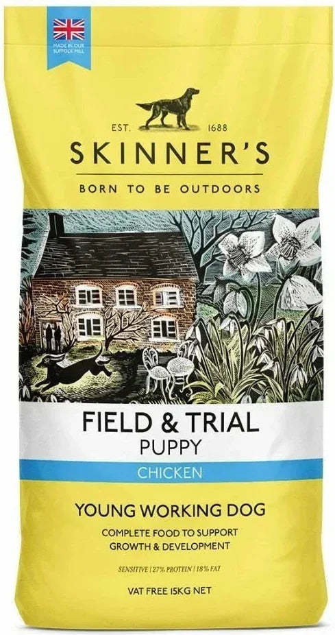 Skinner's Field & Trial Puppy complete dry food with chicken, 15kg bag