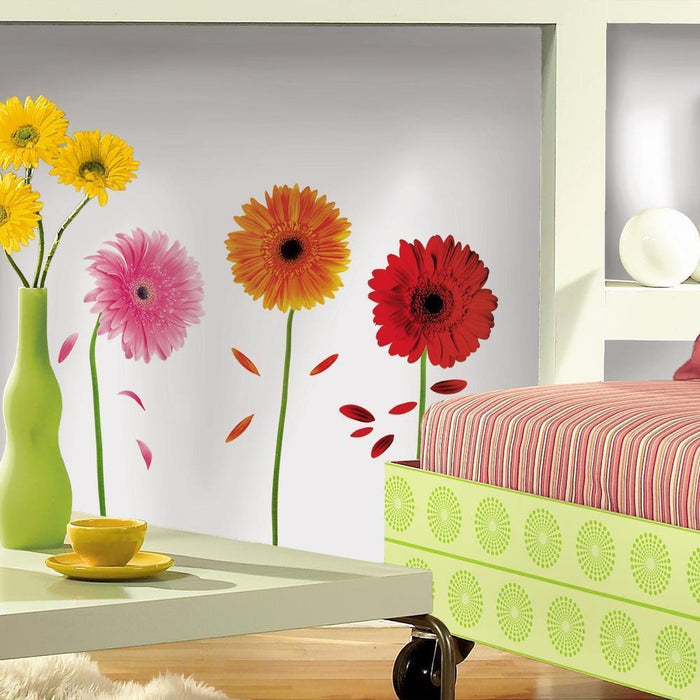 SMALL GERBER DAISIES PEEL & STICK WALL DECALS