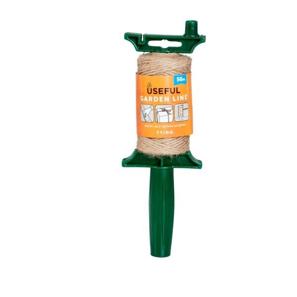 Second view of the Smart Garden 50m jute garden line and its dispenser