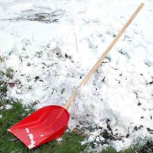Red Gorilla Multi Shovel, a long-handled yard and snow shovel with a wide deep scoop