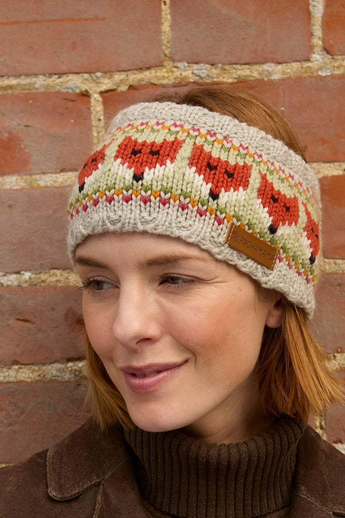 Soft Merino Fair Isle Fox Headband One Colour
