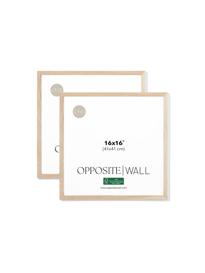 Solid Oak Frame (2 Pack), 16x16 in | 41x41 cm