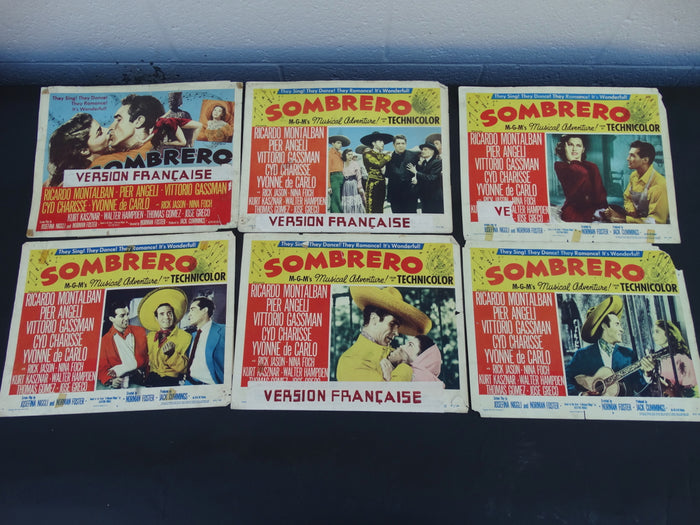 Sombrero - Set of 6 Lobby Cards, French Version.
