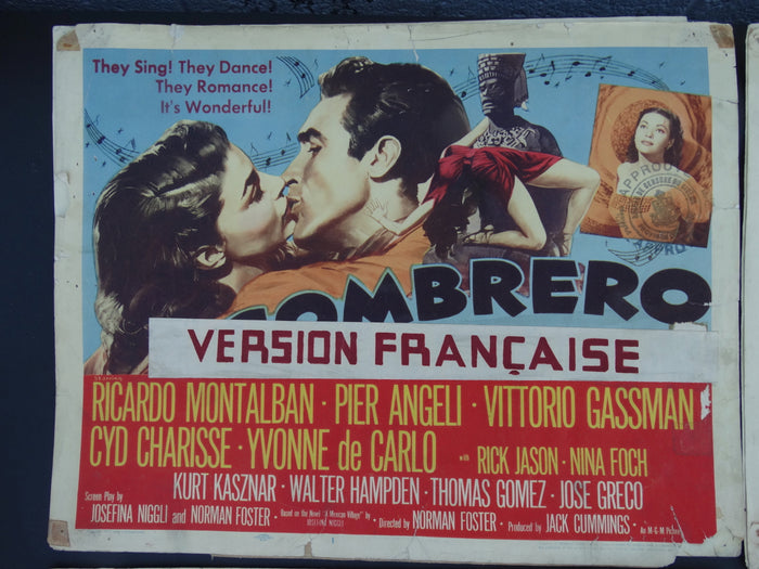 Sombrero - Set of 6 Lobby Cards, French Version.