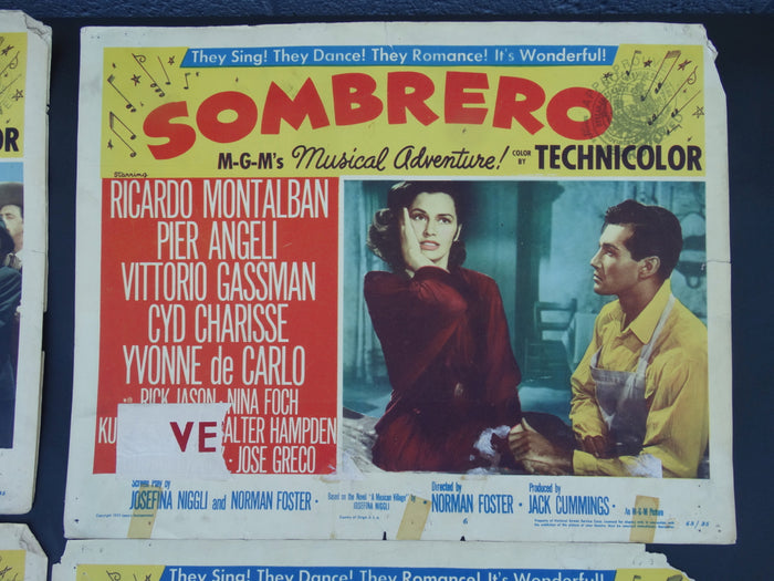 Sombrero - Set of 6 Lobby Cards, French Version.