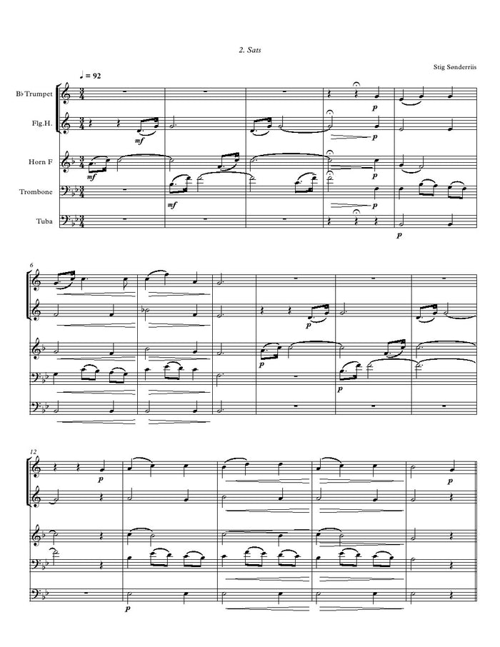 Sønderriis - Quintet 3 - Brass Quintet