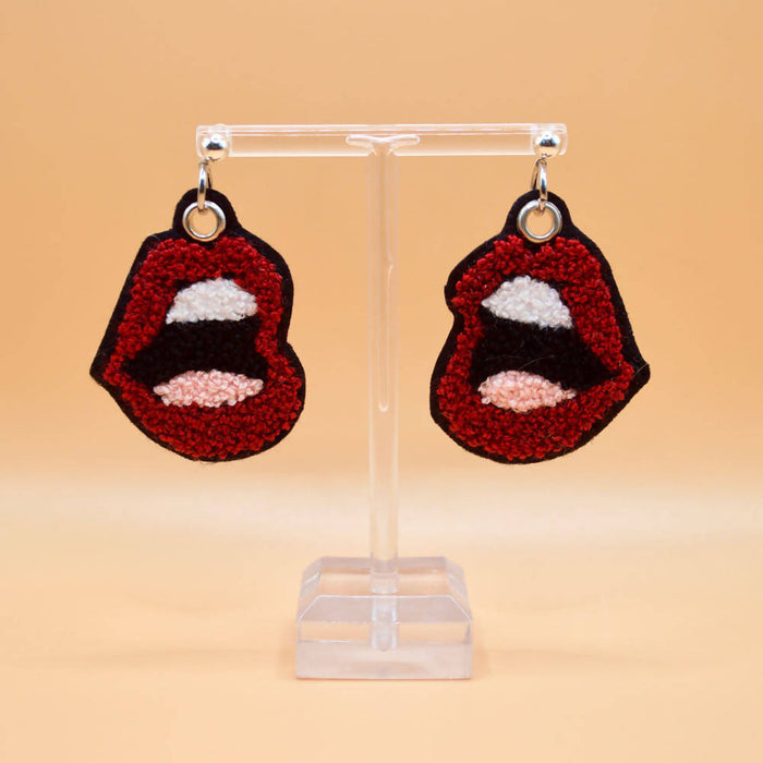 Speak Up Embroidered Earrings