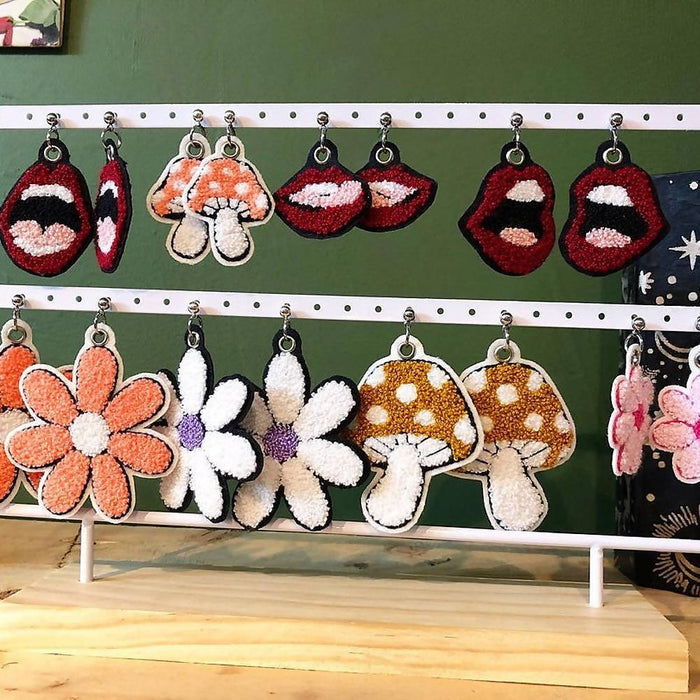 Speak Up Embroidered Earrings