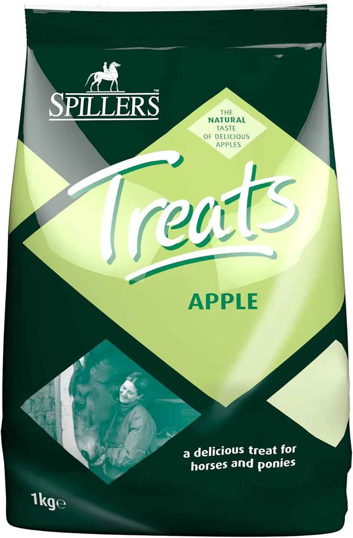 Spillers Apple Horse Treats 1kg bag, bite-sized apple flavoured treats for horses and ponies