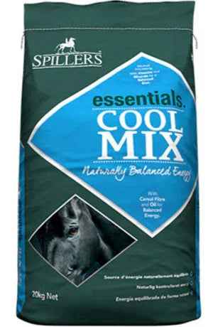 Spillers Cool Mix 20kg pack shown front on, coarse mix of flaked barley, maize and peas