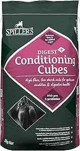 Spillers Digest+ Conditioning Cubes 20kg bag, molasses free high fibre conditioning feed for horses