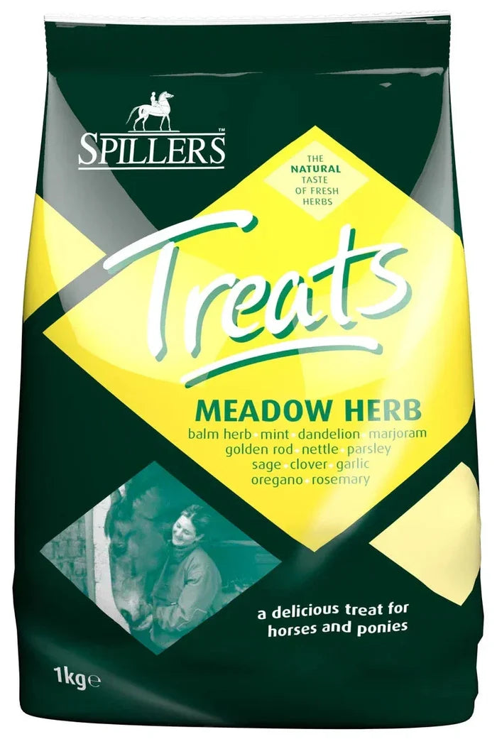 Spillers Meadow Herb horse treats, one of eight 1kg bags in the multi-buy pack